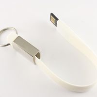 Флешка Брелок для Ключей Силиконовый SL115 Белого цвета оптом 
