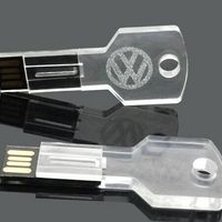 USB Флешка Ключ Прозрачный GL349K с гравировкой 