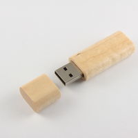 Флешка Деревянная USB Flash drive бежевая