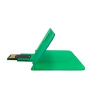 Флешка Визитка Plastic Card Transparent зеленого цвета