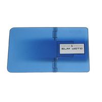 Флешка Визитка Plastic Card Transparent синего цвета
