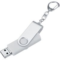 Флешку белую Trio Twist USB, Type-C и Micro USB купить оптом