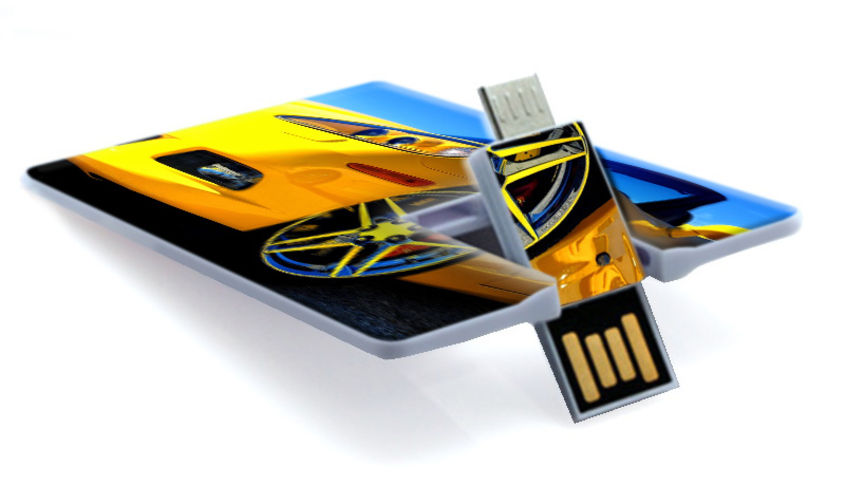 Флешки визитки OTG USB Card с логотипом 