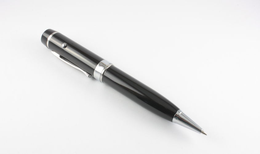 Флешка Ручка с Лазерной Указкой черного цвета