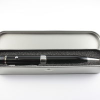 Флешка Ручка с Лазерной Указкой черного цвета в металлическом боксе