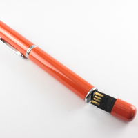 USB Флешка Ручка Подарочная оранжевого цвета