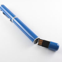 Флешка Ручка Подарочная синего цвета