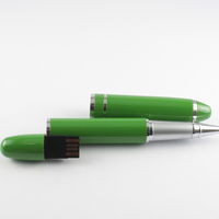 Флешка Ручка USB Flash drive зеленого цвета под гравировку