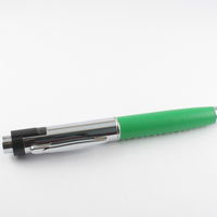 Флешка Ручка с Кожаной вставкой зеленого цвета оптом 