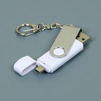 OTG Флешка USB OTG Flash drive Белого цвета под нанесение