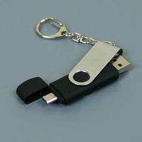 OTG Флешка USB OTG Flash drive Черного цвета под гравировку 