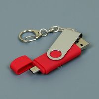 OTG Флешка USB OTG Flash drive Красного цвета под нанесение