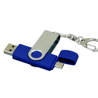 OTG Флешка USB OTG Flash drive Синего цвета под нанесение