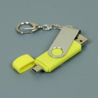 OTG Флешка USB OTG Flash drive Желтого цвета под нанесение