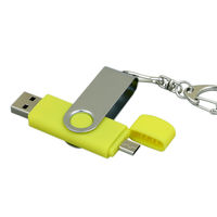 OTG Флешка USB OTG Flash drive Желтого цвета под гравировку
