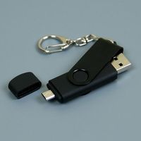 OTG Флешка USB OTG Color Черного цвета под нанесение