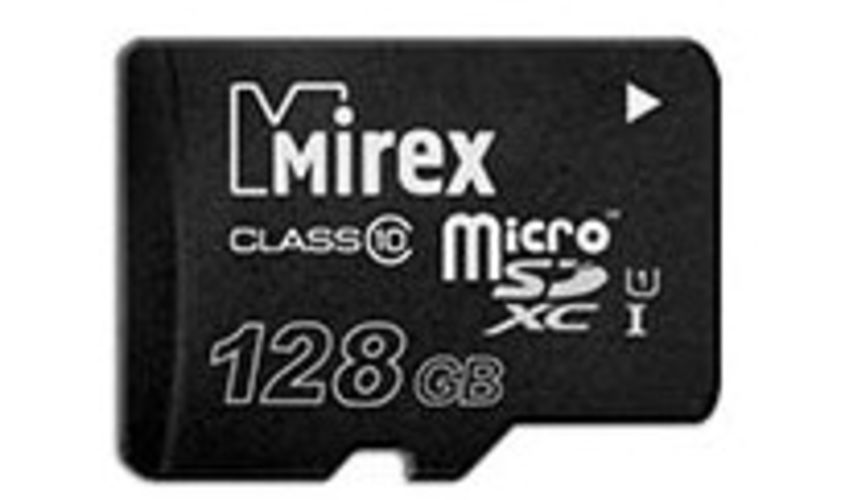 Купить MicroSDXC MIREX UHS-I 128 Гб с SD-адаптером