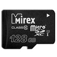 Купить MicroSDXC MIREX UHS-I 128 Гб с SD-адаптером