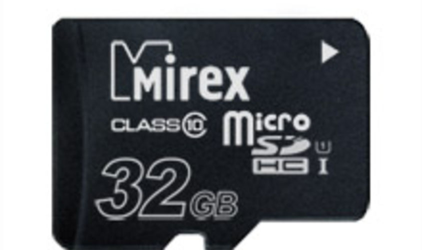 Купить MicroSDHC MIREX UHS-I 32 Гб с SD-адаптером 