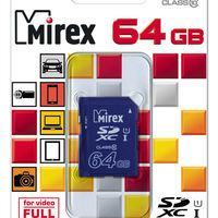 SDXC MIREX UHS-I 64 Гб в наличии