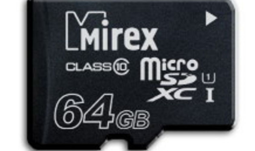 Купить MicroSDXC MIREX UHS-I 64 Гб