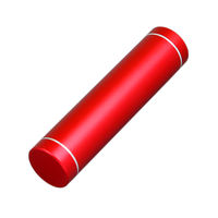 Универсальное зарядное устройство Power Bank Цилиндр красного цвета