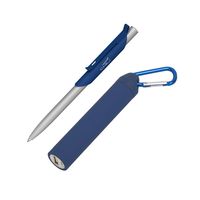Набор ручка Skil + зарядное устройство Minty 2800 mAh в футляре, покрытие soft touch N016 под нанесение 