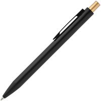 Ручка металлическая шариковая Chromatic R 15111, черная с золотистым