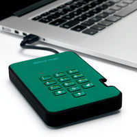 Портативный шифрованный внешний диск iStorage diskAshur2 USB 3.1 Racing Green с PIN аутентификацией