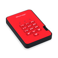 Портативный шифрованный внешний диск iStorage diskAshur2 SSD USB 3.1 Fiery Red с PIN аутентификацией