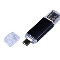 Именная флешка 3 в одном с разъемами Type-C, USB и Micro USB c гравировкой 