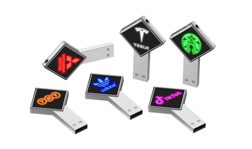 Мини Флешка Ключ с подсветкой логотипа MT613