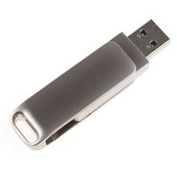 Металлическая флешка с USB и Type-C разъемами под заказ, купить оптом от 20 штук с гравировкой логотипа