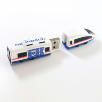 Флешка ПВХ по индивидуальному дизайну в виде скоростного поезда с разработкой макета