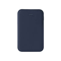 Купить внешний аккумулятор, power bank 5000 mAh покрытие soft-touch, подсветка, TYPE-C, синего цвета с логотипом компании