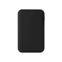 Купить внешний аккумулятор, power bank 5000 mAh покрытие soft-touch, подсветка, TYPE-C, черного цвета с логотипом компании