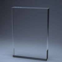 Награда из стекла прямоугольной формы 130*90*20 с лазерной гравировкой 