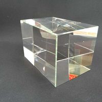 Награда из стекла прямоугольной формы 40*40*60 мм с лазерной гравировкой
