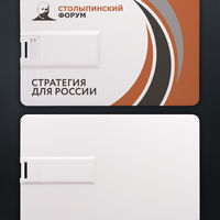 Флешки с логотипом на заказ в виде визитки под нанесение необходимой информации о компании