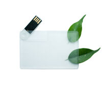 Флешка Визитка Прозрачная под нанесение логотипа