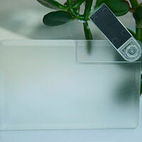 Флешка Визитка Прозрачная под нанесение логотипа