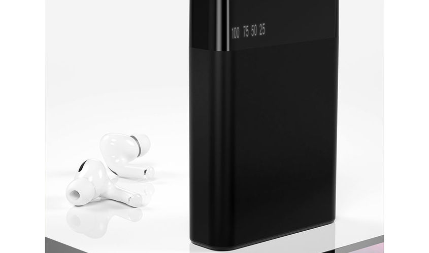 Внешний аккумулятор в металлическом корпусе Apria 10000 mah PB 2016A с логотипом компании и индивидуальной гравировкой